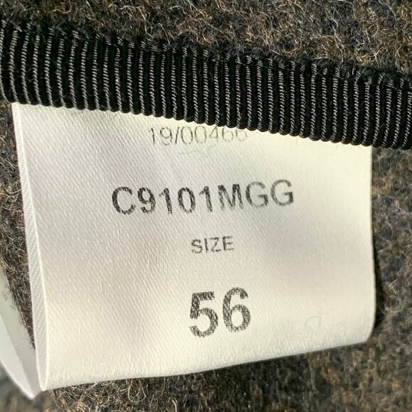 HARRIS WHARF LONDON Size 46 Heather Grey Brown Black Wool Single Breasted Coat - Picture 7 of 9